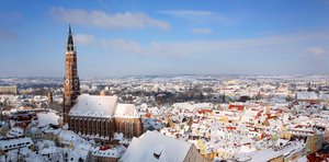 Stadt Landshut im Winter