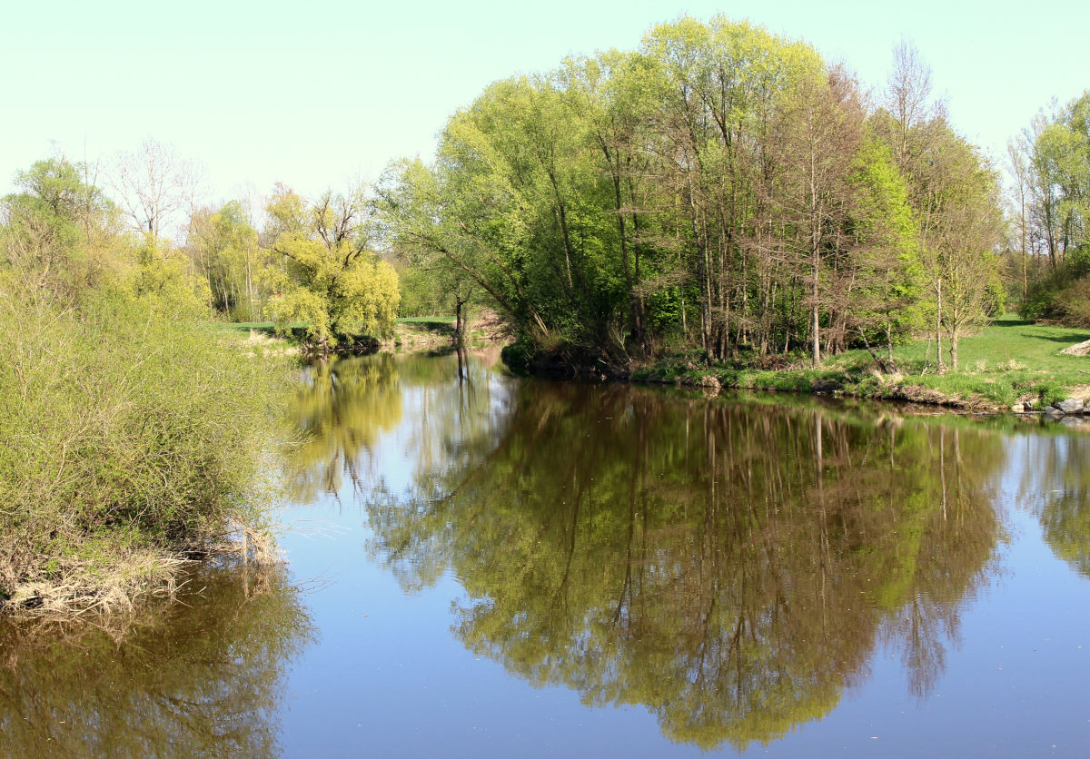 Flußlauf der Rott bei Bad Griesbach