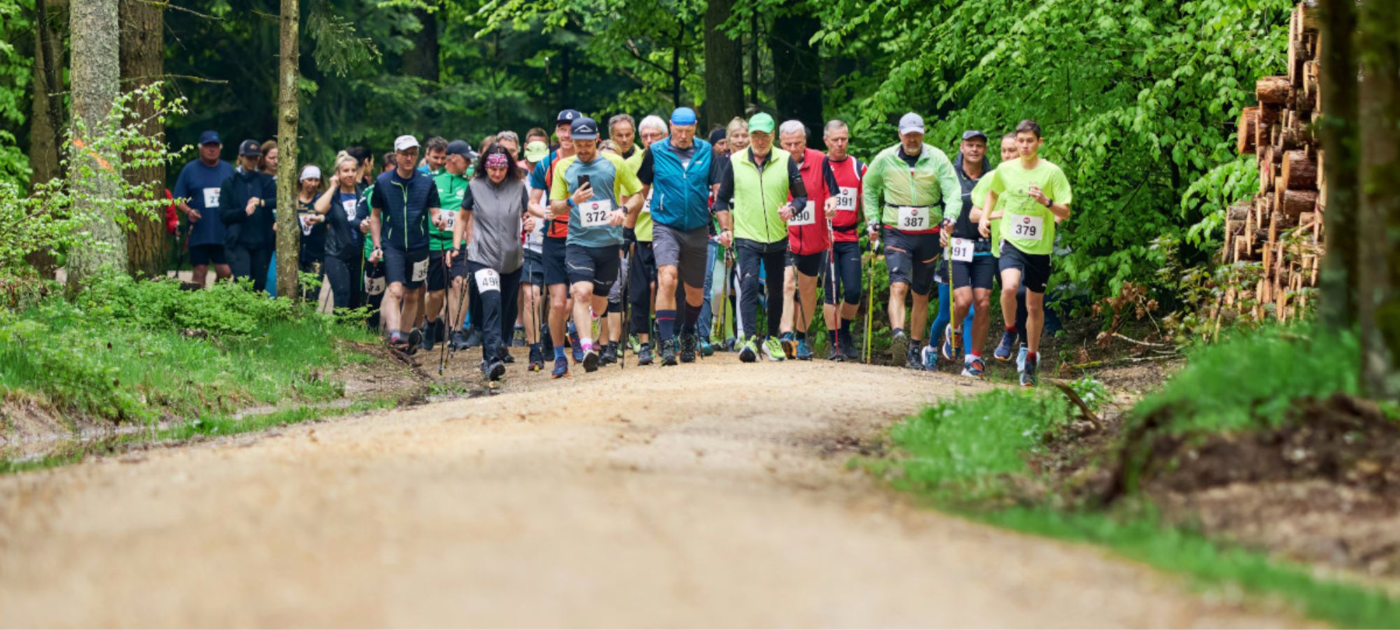 Teilnehmer des Rottaler Nordic Walking Marathons in Bad Griesbach