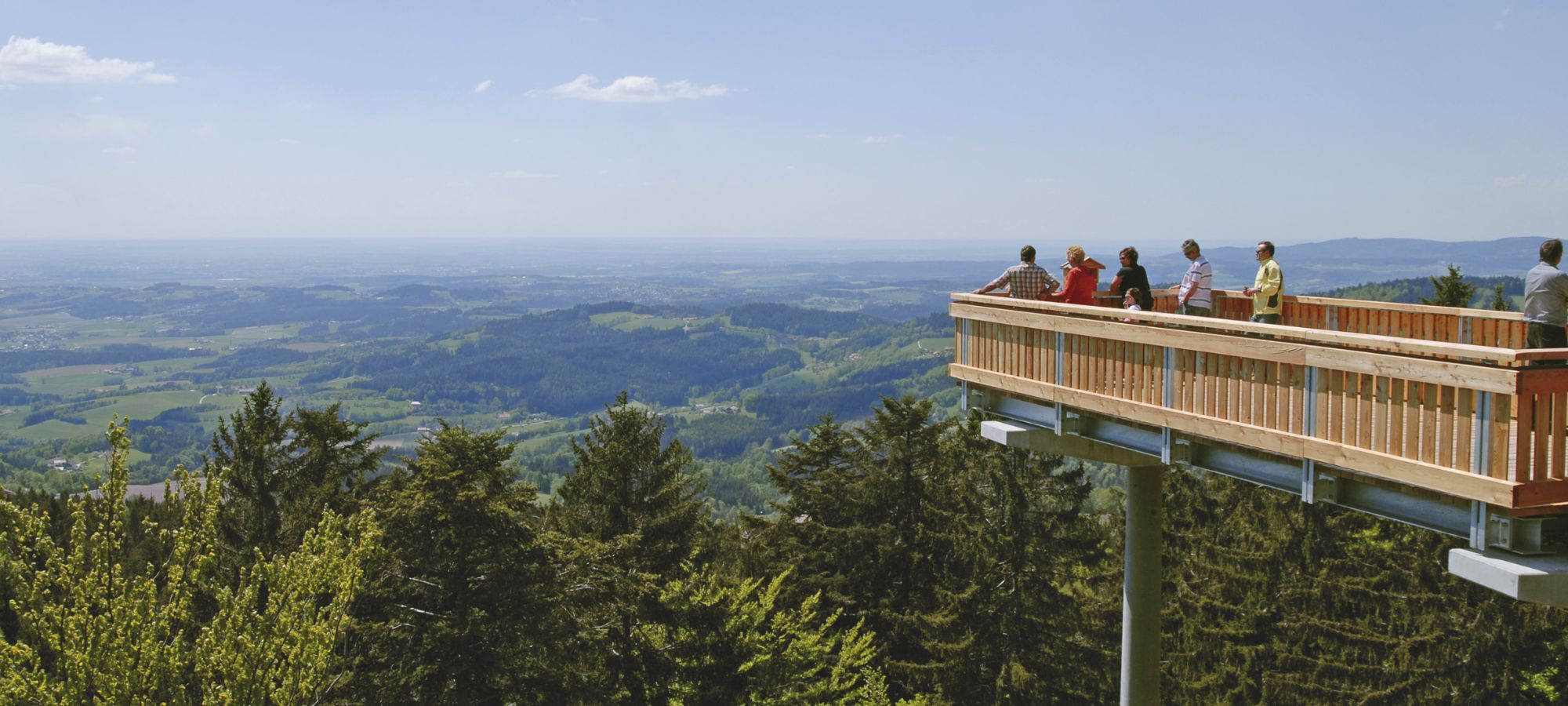 Aussicht vom Waldwipfelweg im Bayerischen Wald
